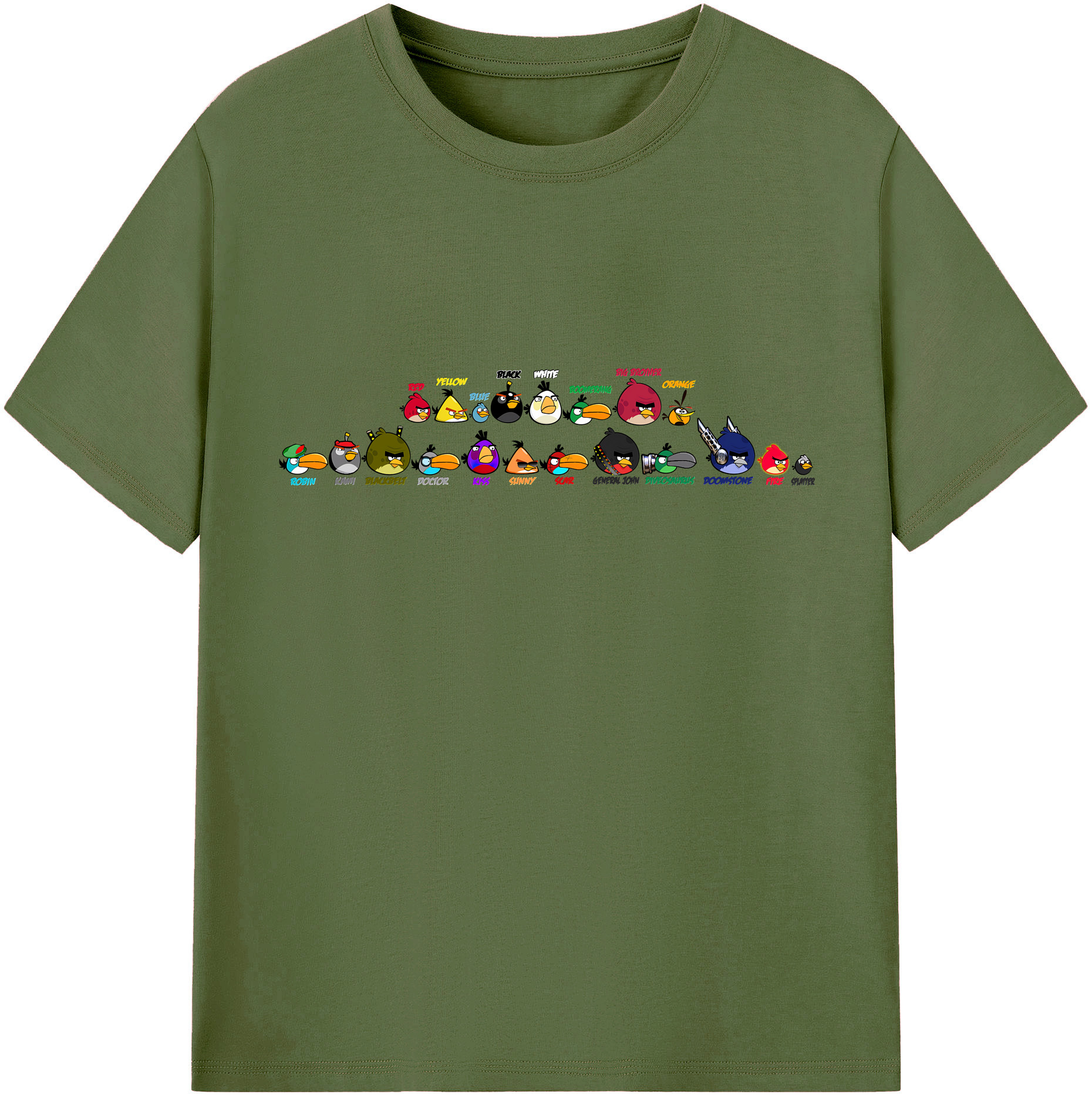 （画像用） Angry Birds アングリーバード 綿100％半袖Tシャツ（フロントプリント）